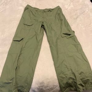Green flowy cargos